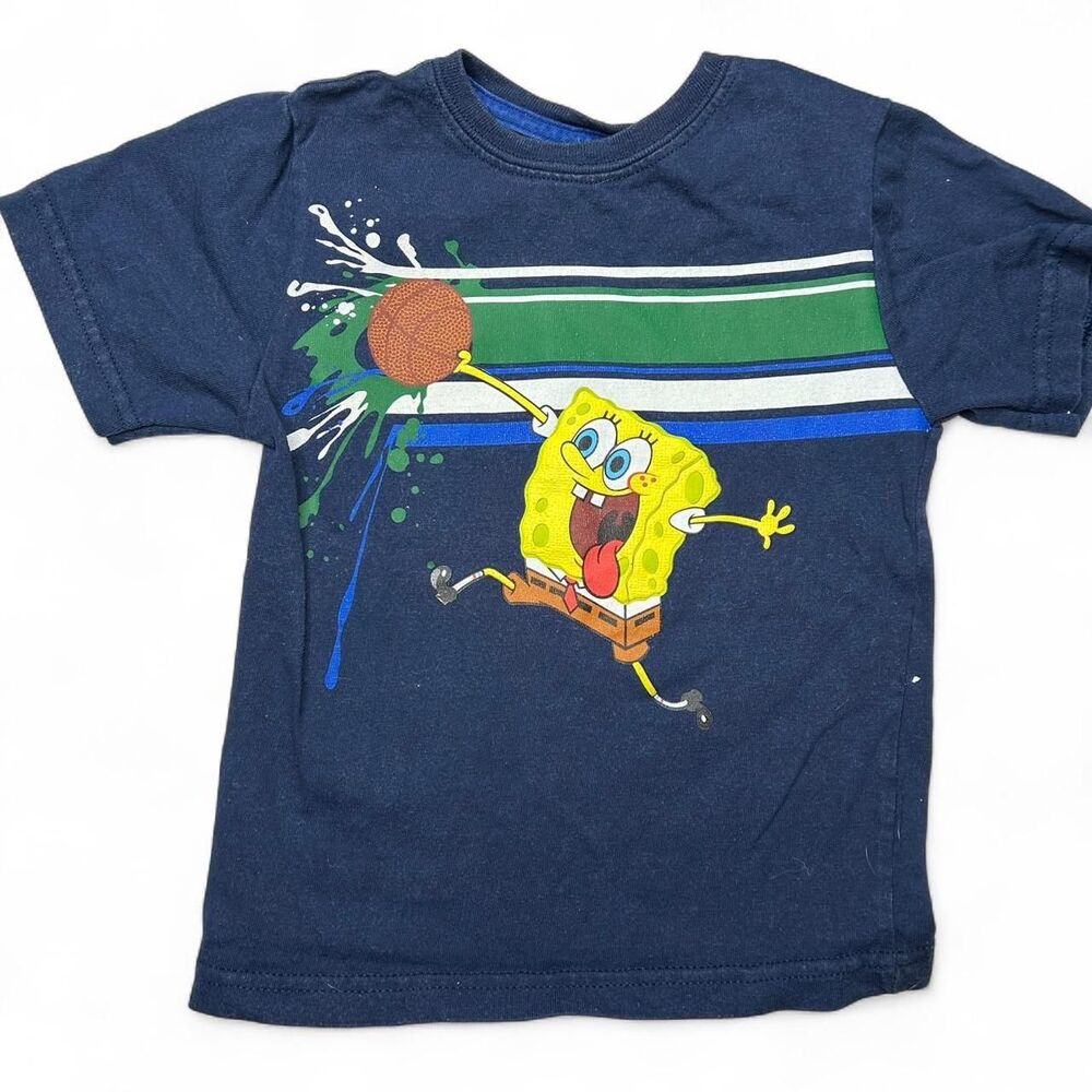 Nickelodeon Men's Navy and Blue T-shirt